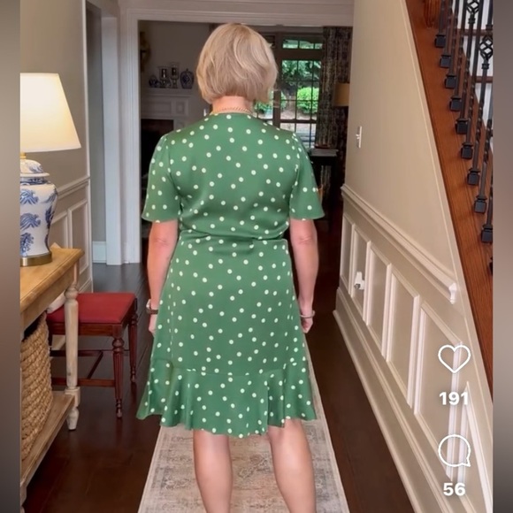 19 MOMME MULBERRY SILK POLKA DOTS PRINT RUFFLE WOMEN MINI DRESS BY GOELLA SZ8/10 - Picture 15 of 16